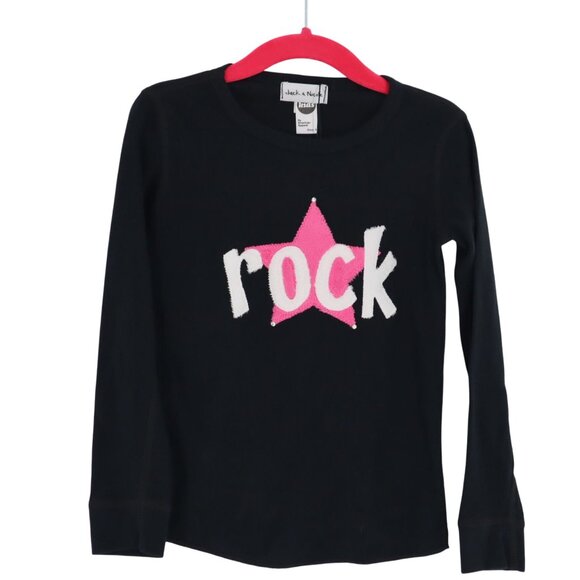 Jack & Nicole Rock Star Tee Unisex Kid 4 Black Everyday Casual Gift NWT - Picture 1 of 6